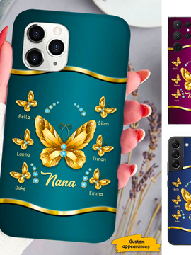 Butterfly Mom Grandma Nana Mimi Gigi Auntie Personalized phone case SC2512410