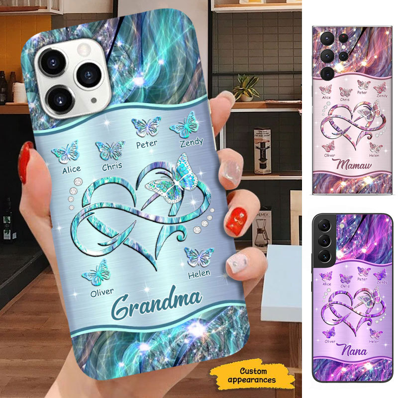 Butterfly Mom Grandma Nana Mimi Gigi Auntie Personalized phone case SC2512437