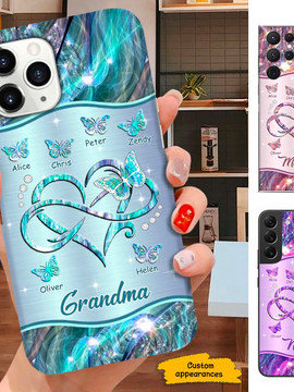 Butterfly Mom Grandma Nana Mimi Gigi Auntie Personalized phone case SC2512437