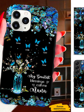 Butterfly My Greatest Blessings Called me Mom Grandma Nana Mimi Gigi Auntie Personalized phone case SC2212459