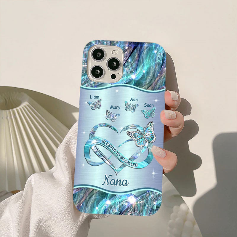Butterfly Blessed To be called Grandma Nana Mimi Mommy Personalized Phone Case SC293237
