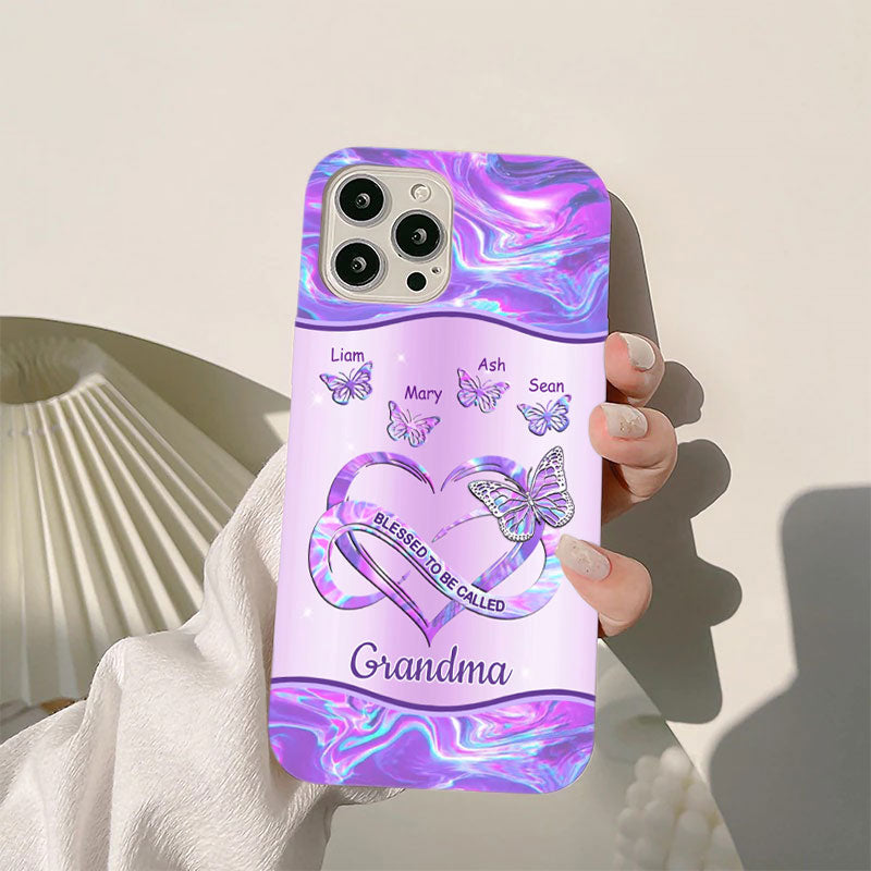 Butterfly Blessed To be called Grandma Nana Mimi Mommy Personalized Phone Case SC293237