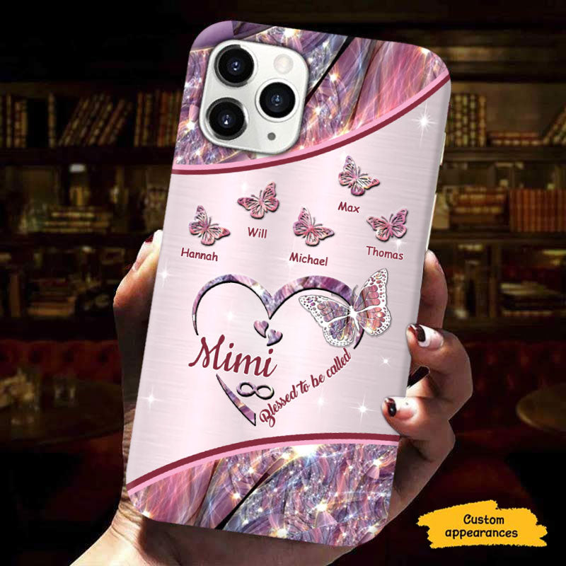 Butterfly Blessed To be called Mom Grandma Nana Mimi Gigi Auntie Personalized phone case SC2612440