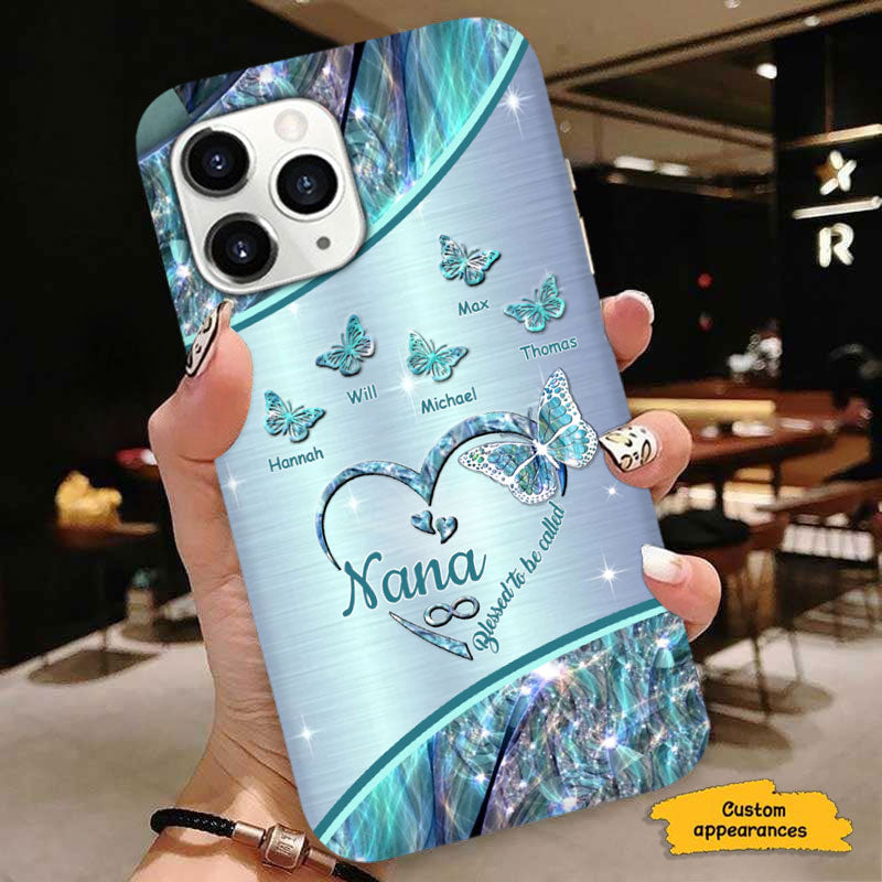 Butterfly Blessed To be called Mom Grandma Nana Mimi Gigi Auntie Personalized phone case SC2612440