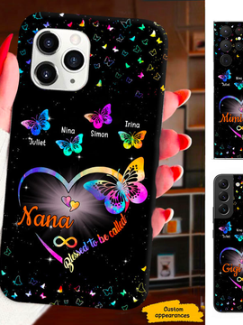 Coloful Butterfly Blessed to be called Mom Grandma Nana Mimi Gigi Auntie Personalized phone case SC2312426