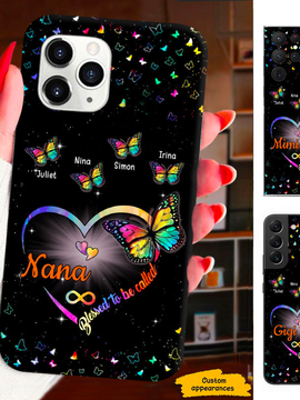 Coloful Butterfly Blessed to be called Mom Grandma Nana Mimi Gigi Auntie Personalized phone case SC2312427