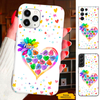 Coloful Flower Heart Mom Grandma Nana Mimi Gigi Auntie Personalized phone case SC2312442