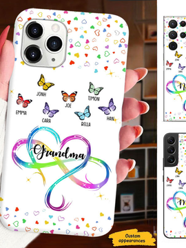 Colorful Butterfly Blessed to be called Grandma Nana Mimi Mom Auntie Personalized Phone Case SC2410108