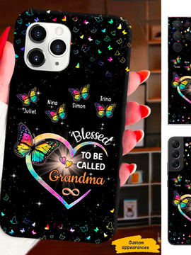 Colorful Butterfly Blessed to be called Mom Grandma Nana Mimi Gigi Auntie Personalized phone case SC2312423