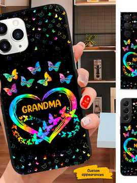 Colorful Butterfly Grandma Nana Mimi Gigi Auntie Personalized phone case SC2512422