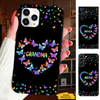 Colorful Butterfly Heart Grandma Nana Mimi Mom Auntie Personalized Phone Case SC2410088