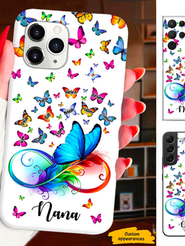 Colorful Butterfly Mom Grandma Nana Mimi Gigi Auntie Personalized phone case SC2312416