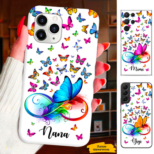 Colorful Butterfly Mom Grandma Nana Mimi Gigi Auntie Personalized phone case SC2312416