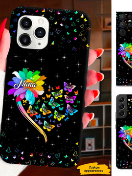 Colorful Butterfly Mom Grandma Nana Mimi Gigi Auntie Personalized phone case SC2312425