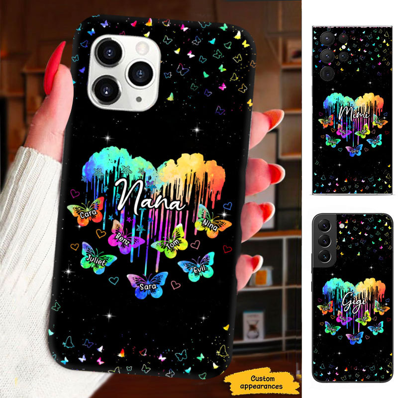 Colorful Butterfly Mom Grandma Nana Mimi Gigi Auntie Personalized phone case SC231247