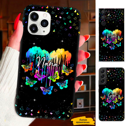 Colorful Butterfly Mom Grandma Nana Mimi Gigi Auntie Personalized phone case SC231247