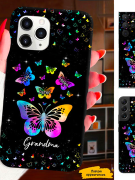 Colorful Butterfly Mom Grandma Nana Mimi Gigi Auntie Personalized phone case SC231248