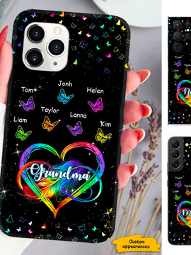 Colorful Butterfly Mom Grandma Nana Mimi Gigi Auntie Personalized phone case SC2612424