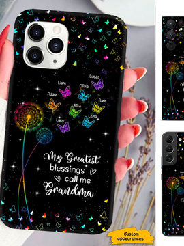 Colorful Dandelion Butterfly Mom Grandma Nana Mimi Gigi Auntie Personalized phone case SC2612428