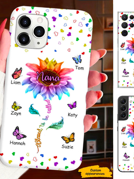 Colorful Flower Butterfly Mom Grandma Nana Mimi Gigi Auntie Personalized phone case SC2512450