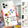 Colorful Flower My Greatest Blessings called me Mom Grandma Nana Mimi Gigi Auntie Personalized phone case SC251249
