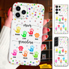 Colorful Handprint Grandma Nana Mimi Auntie Personalized Phone Case SC2410146