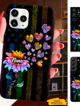 Colorful Heart Flower Grandma Nana Mimi Gigi Personalized Phone Case SC15124122