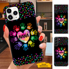 Colorful Heart Hand Prints Mom Grandma Great Grandma Nana Mimi Gigi Auntie Personalized phone case SC2612437