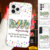 Colorful LOVE Mom Grandma Nana Mimi Gigi Life Personalized Phone Case SC1612422