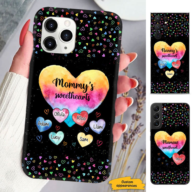 Colorful Mom Grandma Sweethearts Nana Mimi Gigi Auntie Personalized phone case SC2512431