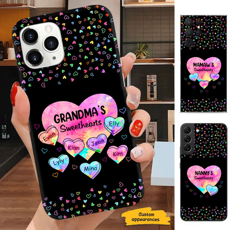 Colorful Mom Grandma Sweethearts Nana Mimi Gigi Auntie Personalized phone case SC2512445