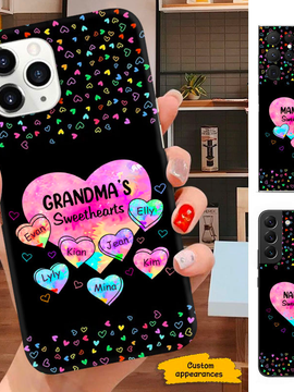 Colorful Mom Grandma Sweethearts Nana Mimi Gigi Auntie Personalized phone case SC2512445