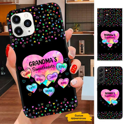 Colorful Mom Grandma Sweethearts Nana Mimi Gigi Auntie Personalized phone case SC2512445