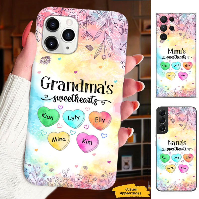 Colorful Mom Grandma Sweethearts Nana Mimi Gigi Auntie Personalized phone case SC261242