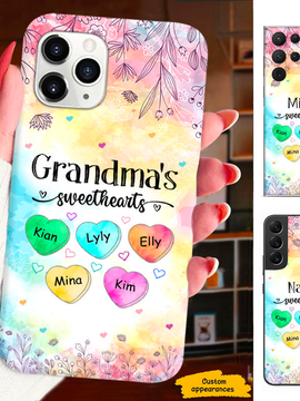 Colorful Mom Grandma Sweethearts Nana Mimi Gigi Auntie Personalized phone case SC261242