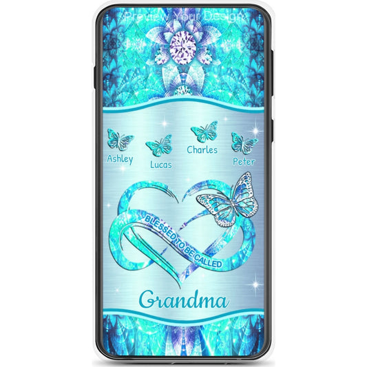 Butterfly Blessed To be called Grandma Nana Mimi Mommy Personalized Phone Case