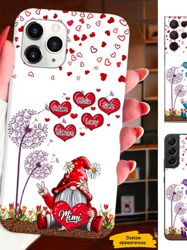 Dandelion Heart Gnome Grandma Nana Mimi Gigi Personalized Phone Case SC1512418