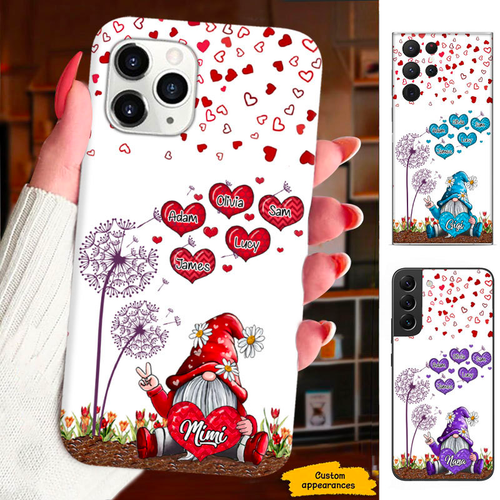 Dandelion Heart Gnome Grandma Nana Mimi Gigi Personalized Phone Case SC1512418