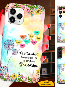 Dandelion My Greatest Blessings Called me Mom Grandma Nana Mimi Gigi Personalized Phone Case SC1612424