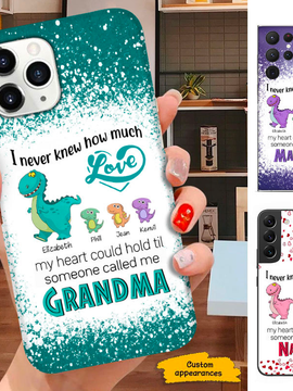 Dinosaur How much LOVE my heart could hold Mom Grandma Nana Mimi Gigi Auntie Personalized phone case SC2512420