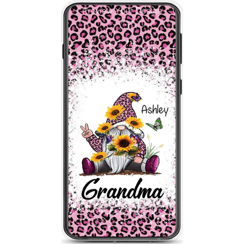 Sunflower Gnome Butterflies Grandma With Grankids Personalized Grandma Phone Case SC06050803