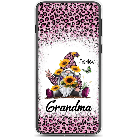 Sunflower Gnome Butterflies Grandma With Grankids Personalized Grandma Phone Case SC06050803