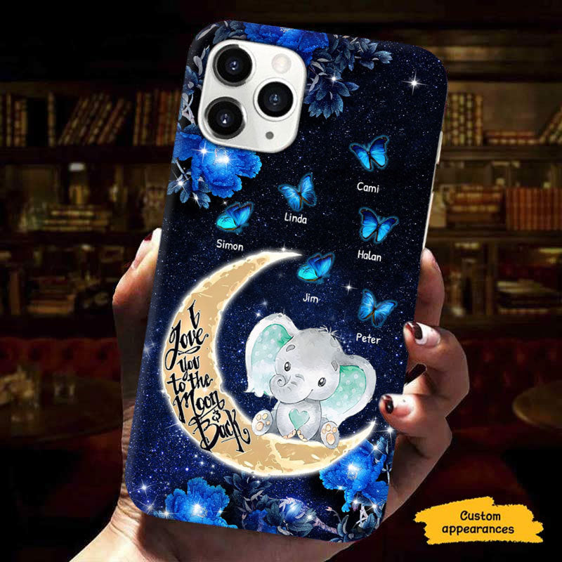 Elephant Butterfly Mom Grandma Nana Mimi Gigi Auntie Personalized phone case SC2312456