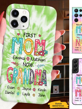 First MOM now GRANDMA Mommy Nana Mimi Gigi Auntie Personalized phone case SC715122