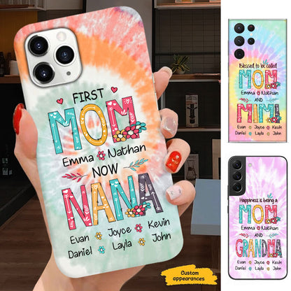 First MOM now GRANDMA Mommy Nana Mimi Gigi Auntie Personalized phone case SC715123