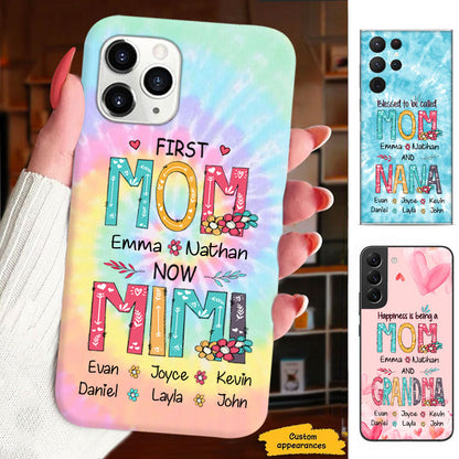 First MOM now GRANDMA Mommy Nana Mimi Gigi Auntie Personalized phone case SC715124