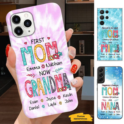 First MOM now GRANDMA Mommy Nana Mimi Gigi Auntie Personalized phone case SC715125