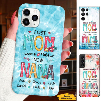 First MOM now GRANDMA Mommy Nana Mimi Gigi Auntie Personalized phone case SC715126
