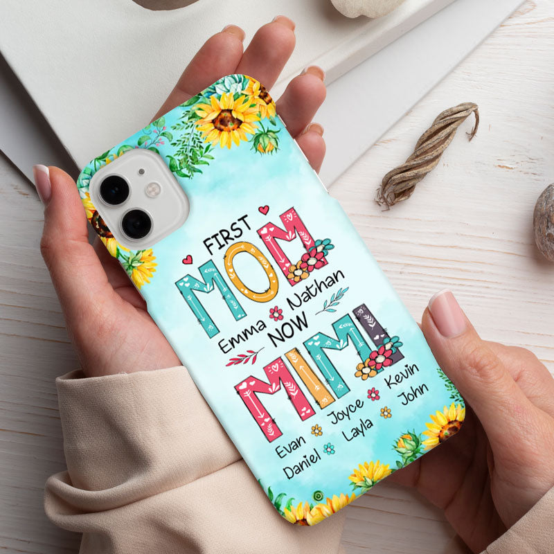 First MOM now GRANDMA Mommy Nana Mimi Gigi Auntie Personalized phone case SC7151211
