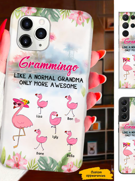 Flamingo Mom Grandma Nana Mimi Gigi Auntie Personalized phone case SC2212426